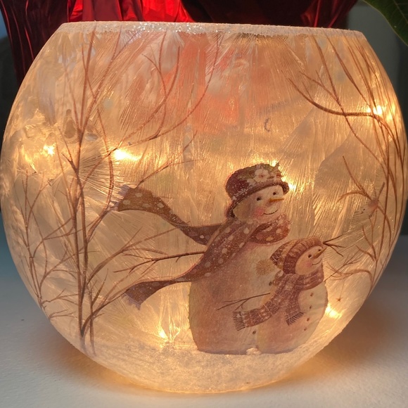 New  Winter Small Snowman / Mini Lights Inside - Picture 2 of 11
